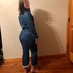 Stretchy denim jumpsuit